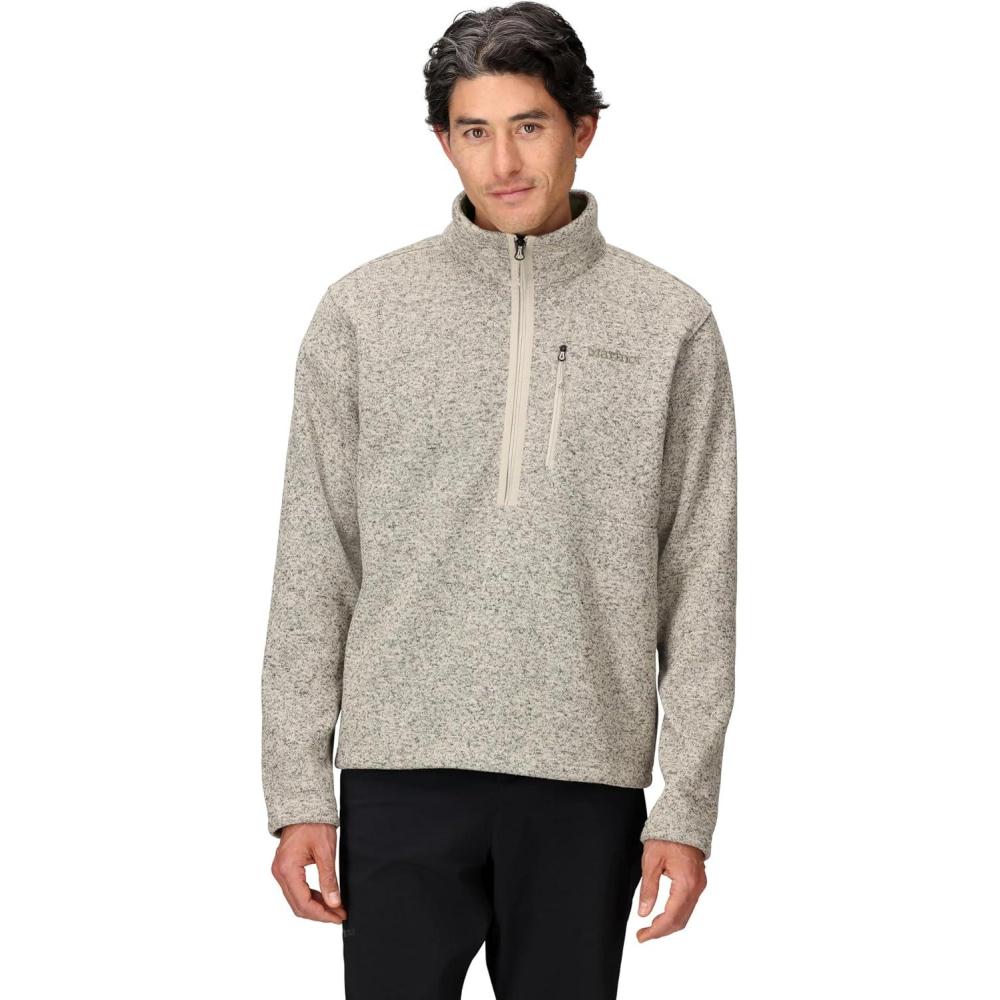 imageMARMOT Mens Drop Line 12 Zip Fleece JacketBirch Bark Heather