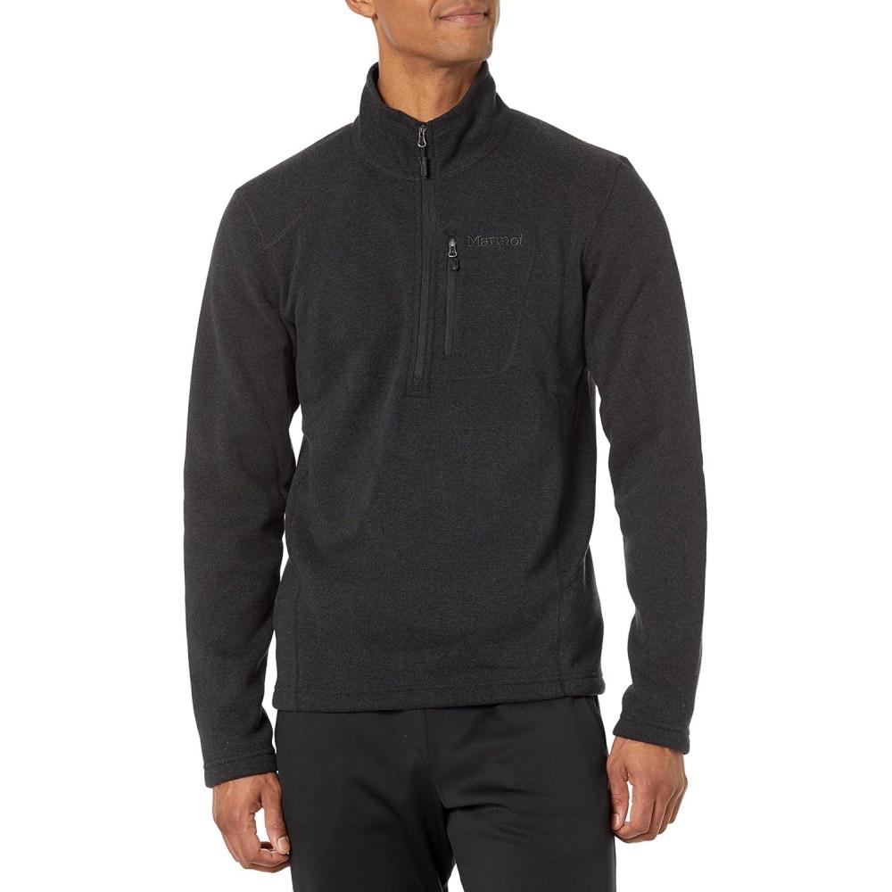 imageMARMOT Mens Drop Line 12 Zip Fleece JacketJet Black
