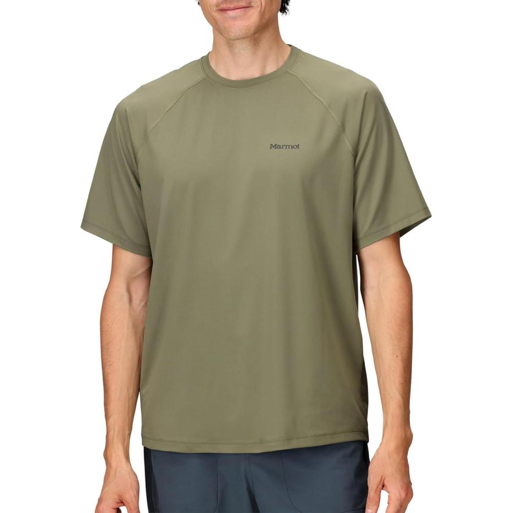 imageMARMOT Mens Windridge MoistureWicking EcoFriendly Breathable UPF Short Sleeve ShirtOlive Grove