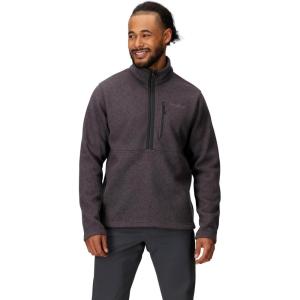 MARMOT Men’s Drop Line 1/2 Zip Fleece Jacket(Black Heather)