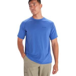 MARMOT Men’s Windridge Moisture-Wicking, Eco-Friendly, Breathable, UPF Short Sleeve Shirt(Trail Blue)