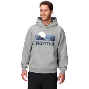 MARMOT mens Coastal Logo Hoody(Grey Heather)