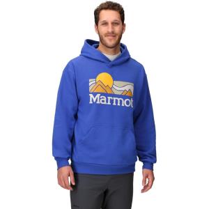 MARMOT mens Coastal Logo Hoody(Oxide Blue)