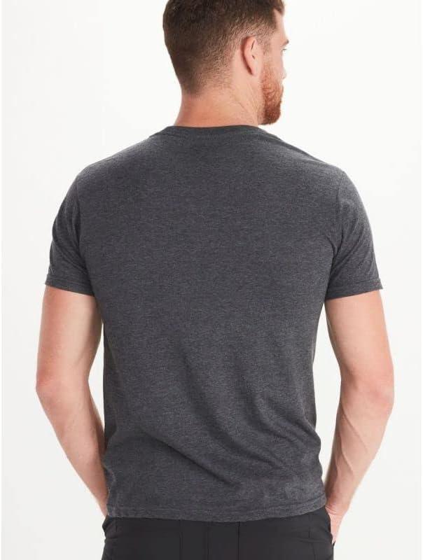 imageMARMOT Mens Coastal ShortSleeve TShirt Screen Printed Graphic on Soft Breathable EcoFriendly CottonPoly BlendCharcoal Heather