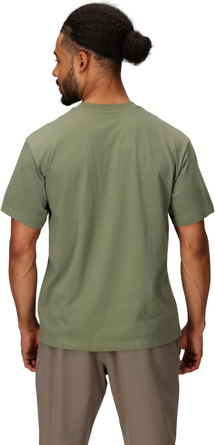 imageMARMOT Mens Coastal ShortSleeve TShirt Screen Printed Graphic on Soft Breathable EcoFriendly CottonPoly BlendOlive Grove