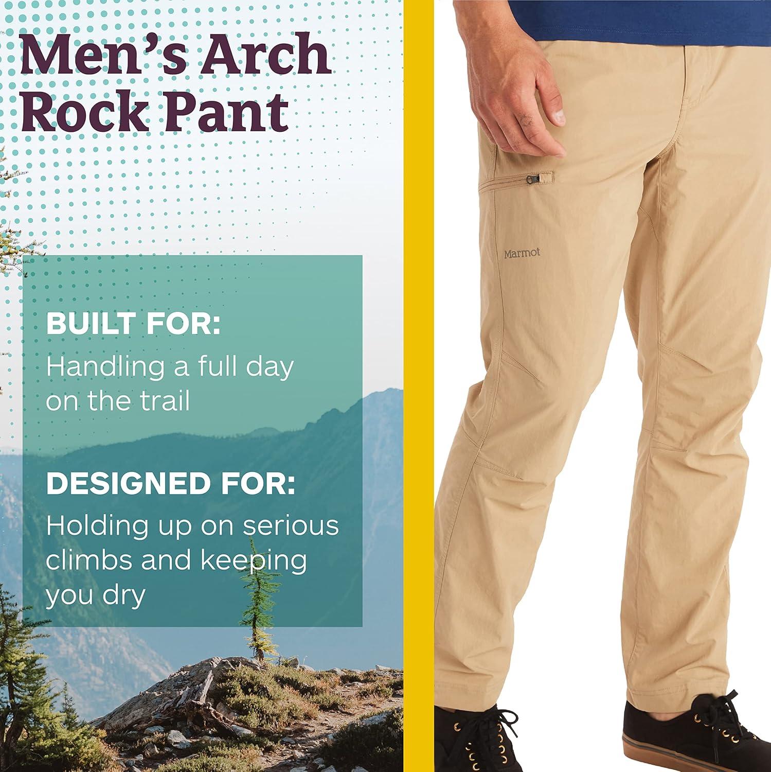 imageMarmot Mens Arch Rock Pant Lightweight Breathable QuickDrying Hiking Pant with UPF ProtectionShetland