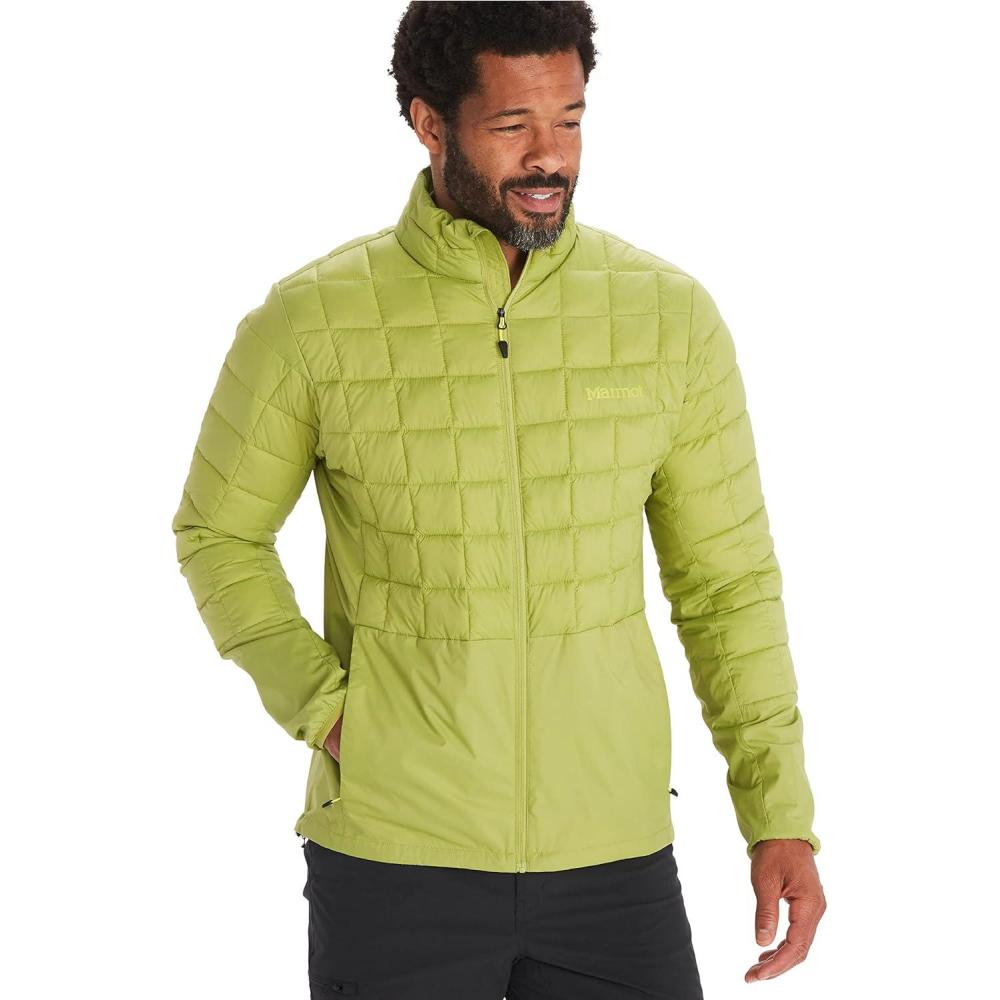 imageMARMOT Mens Echo Featherless Hybrid Jacket  Lightweight DownAlternative Puffer LayerSpinach Green