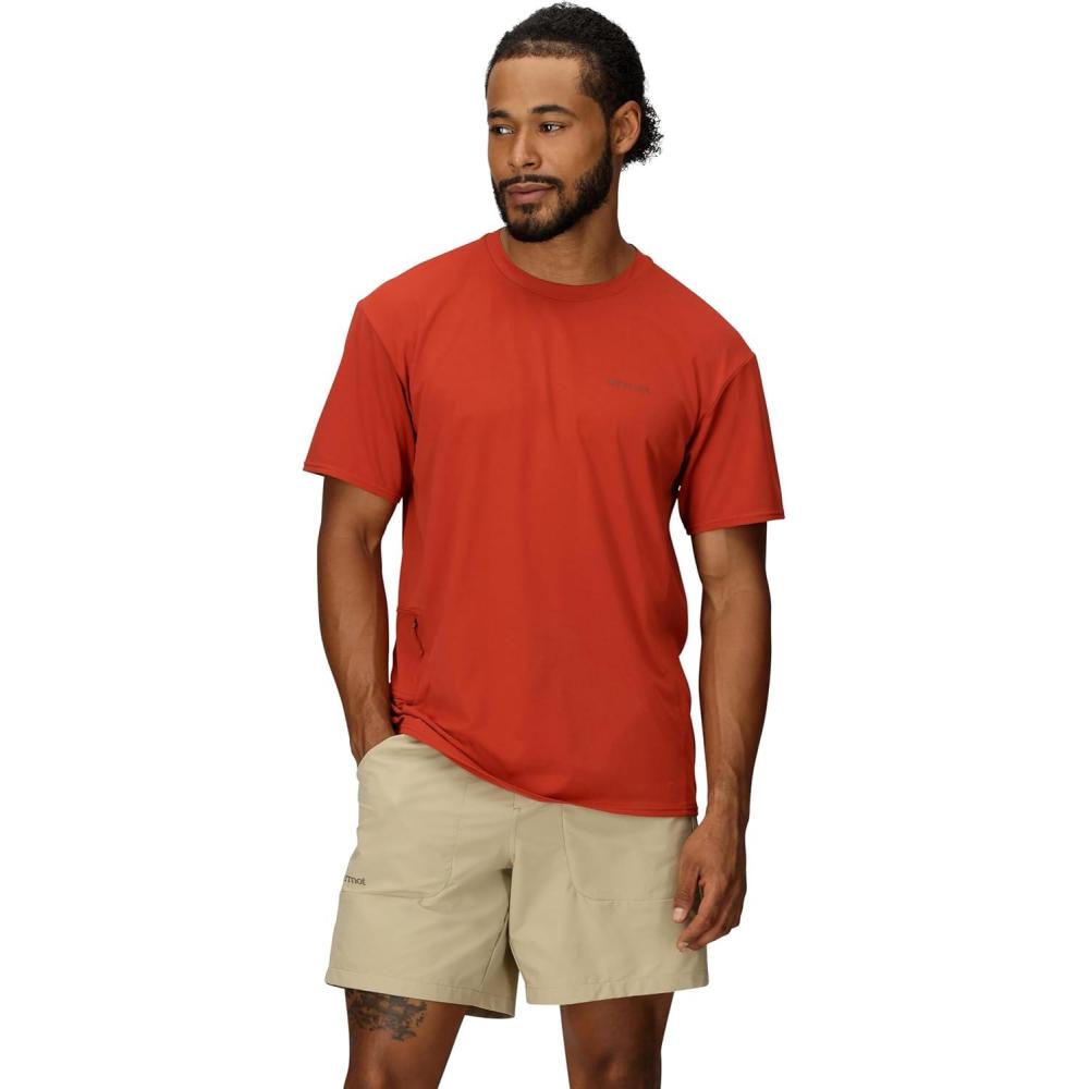 imageMarmot Mens Air Exchange UPF 50 Short Sleeve Crew Neck ShirtSumac