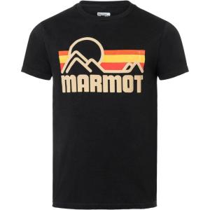 MARMOT Men’s Coastal Short-Sleeve T-Shirt – Screen Printed Graphic on Soft, Breathable, Eco-Friendly Cotton/Poly Blend(Black)