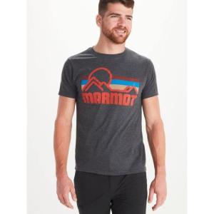 MARMOT Men’s Coastal Short-Sleeve T-Shirt – Screen Printed Graphic on Soft, Breathable, Eco-Friendly Cotton/Poly Blend(Charcoal Heather)