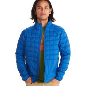 MARMOT Men’s Echo Featherless Hybrid Jacket – Lightweight, Down-Alternative Puffer Layer(Dark Azure)