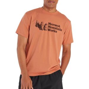 MARMOT Men’s MMW Short-Sleeve Tee – Screen Printed Graphic on Soft, Breathable, Eco-Friendly Cotton/Poly Blend(Sunburn)