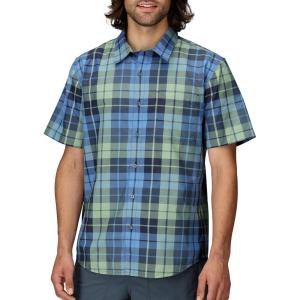 Marmot Mens Airexchange UPF 40 Short Sleeve Shirt(Arctic Navy Wayland Plaid)