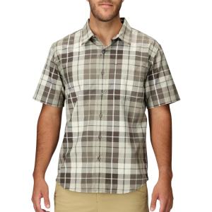 Marmot Mens Airexchange UPF 40 Short Sleeve Shirt(Hickory Nut Wayland Plaid)