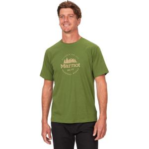 Marmot Men’s Logo T-Shirts – Printed Graphic on Cotton Tee(Culebra Peak Foliage)