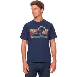 Marmot Mens Marmot Logo T-Shirts(Bivouac Arctic Navy)