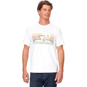 Marmot Mens Marmot Logo T-Shirts(Bivouac White)