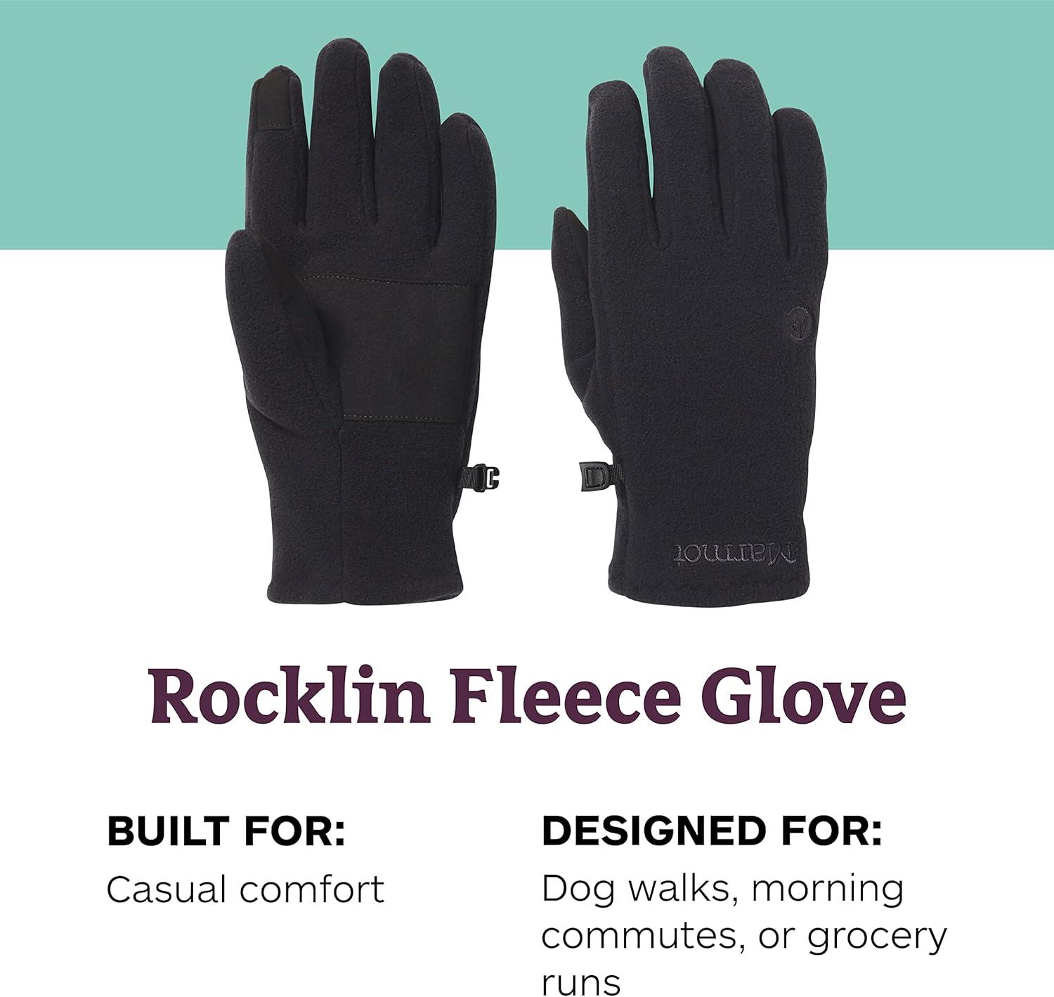 imageMARMOT Unisex Rocklin Fleece ColdWeather Glove Cozy Warm Comfort with Touchscreen Compatible Fingertips