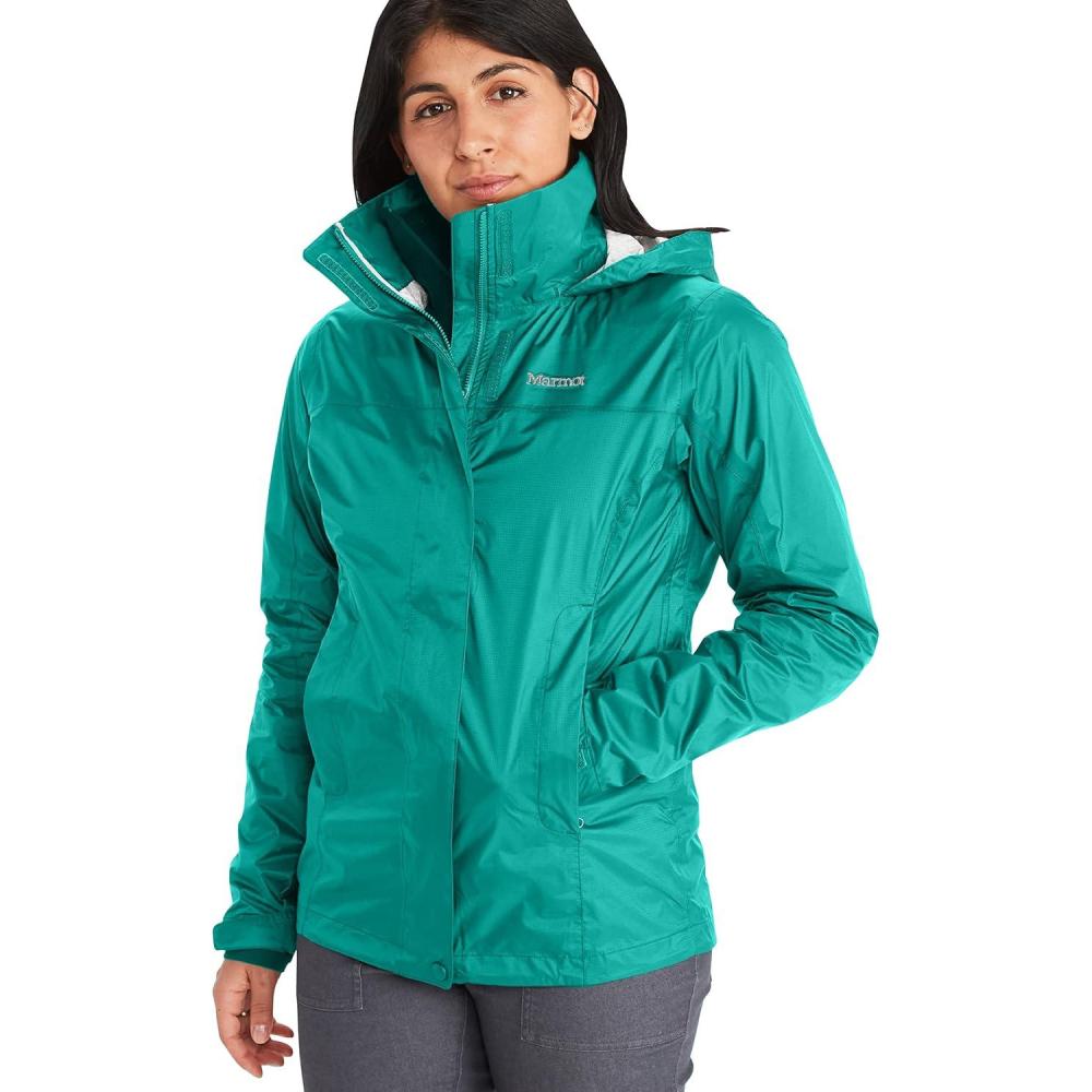 imageMARMOT Womens PreCip Rain Jacket  Lightweight WaterproofGreen Garnet