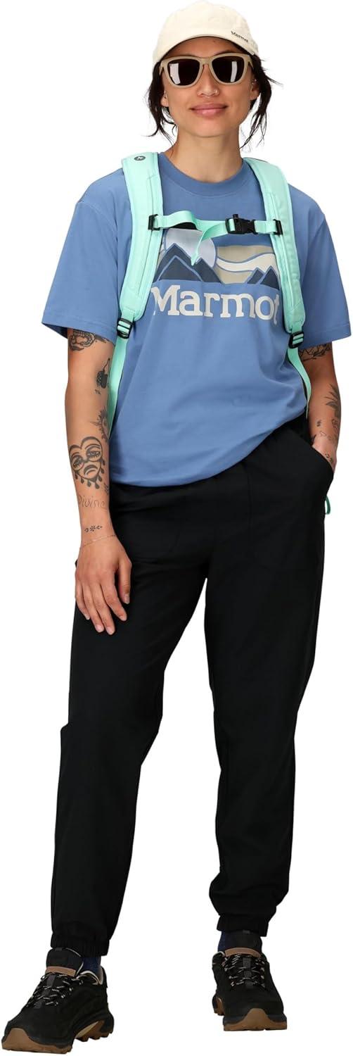 imageMARMOT Womens Coastal ShortSleeve TShirt Screen Printed Graphic on Soft Breathable EcoFriendly CottonPoly BlendRain Cloud