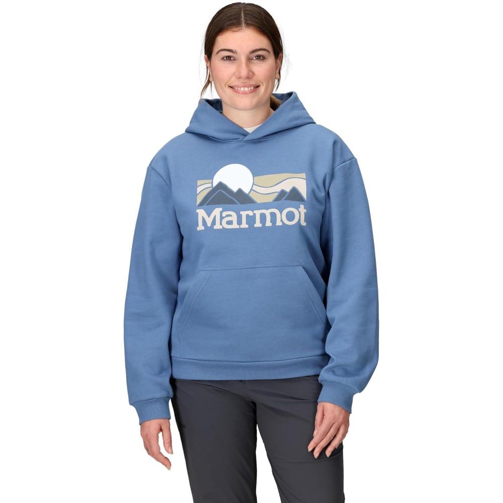 imageMARMOT Womens Coastal Logo HoodyRain Cloud