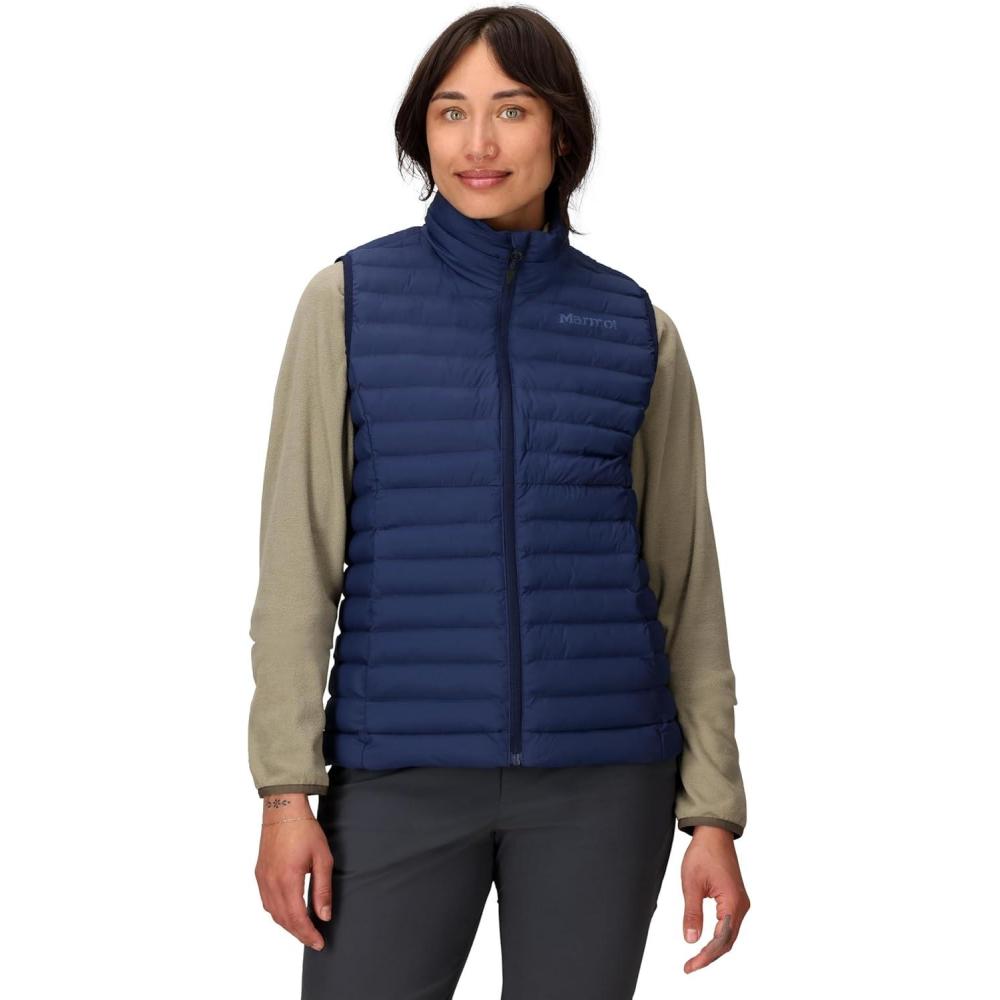 imageMARMOT Womens Echo Featherless Vest Lightweight Down Alternative Puffer VestArctic Navy