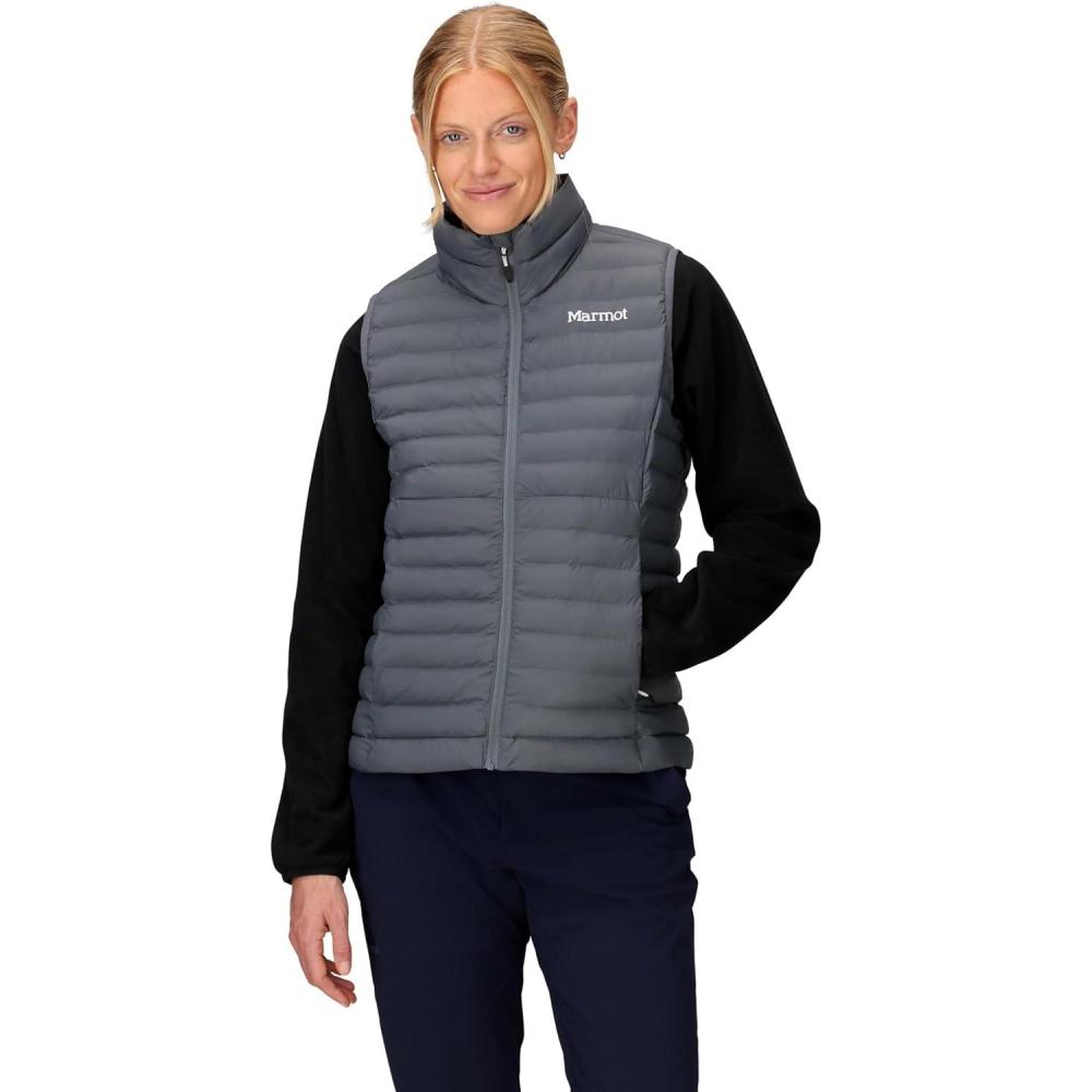 imageMARMOT Womens Echo Featherless Vest Lightweight Down Alternative Puffer VestSteel Onyx