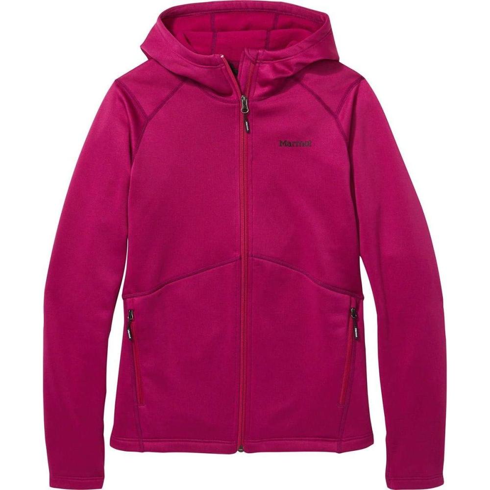 imageMARMOT Womens Olden Polartec Fleece Hoody  Breathable Stretch Fabric ZipUp Fleece Jacket with Hood amp ThumbholesWild Rose