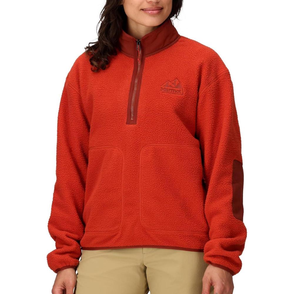 imageMARMOT womens Womens Wanderer High Pile Fleece PulloverSumac