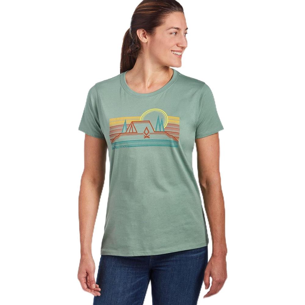 imageMarmot Womens Logo TShirts  Printed Graphic on Cotton TeeBivouac Sky