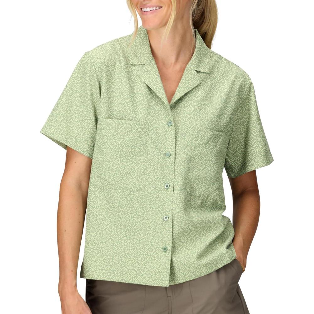 imageMarmot Womens Womens Aerobora Short Sleeve ShirtAgate Green Mini Bloom