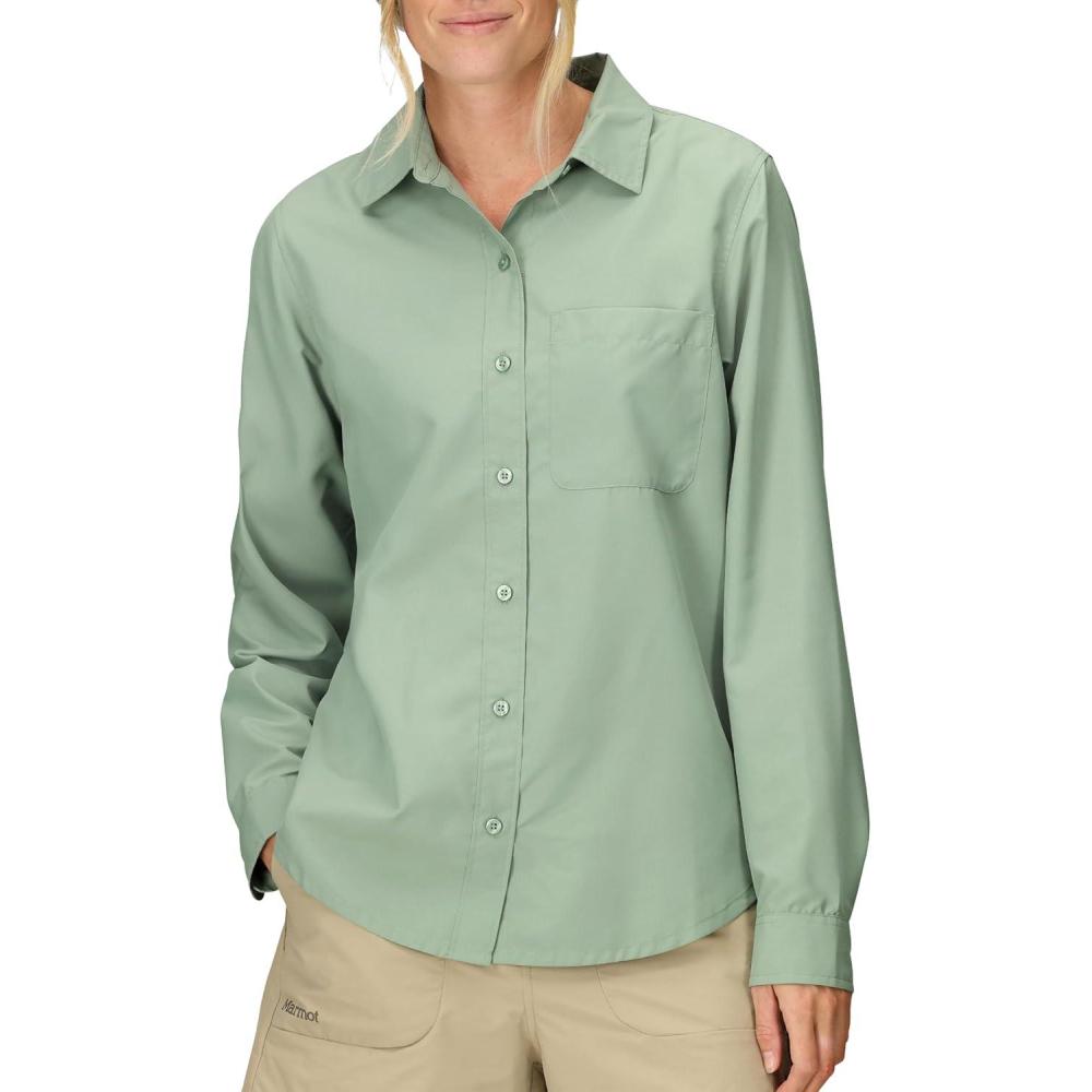 imageMarmot Womens Womens Airexchange UPF 40 Long Sleeve ShirtAgate Green