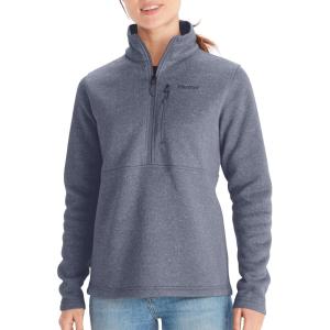 MARMOT Women’s Drop Line 1/2 Zip Pullover Jacket – Lightweight, Breathable 100-Weight Sweater Fleece(Steel Onyx)