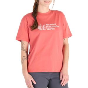 MARMOT Women’s MMW Short-Sleeve Tee Shirt – Screen Printed Graphic on Soft, Breathable, Eco-Friendly Cotton/Poly Blend(Grapefruit)