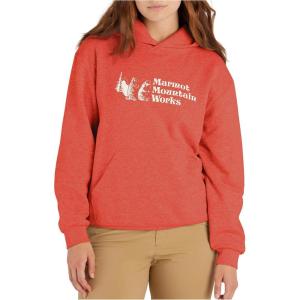 MARMOT Women’s Marmot for Life Hoody – Hooded Sweatshirt with Screen Printed Graphic, Double-Layer Hood and Kangaroo Pocket(Grapefruit)