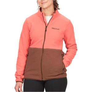 MARMOT Women’s Rocklin Full Zip Fleece Jacket(Grapefruit/Pinecone)