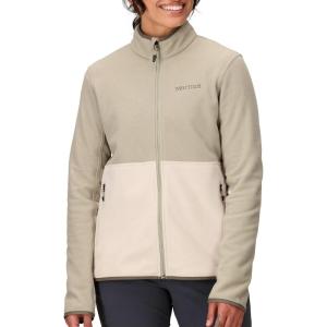 MARMOT Women’s Rocklin Full Zip Fleece Jacket(Shale Grey/Birch Bark)