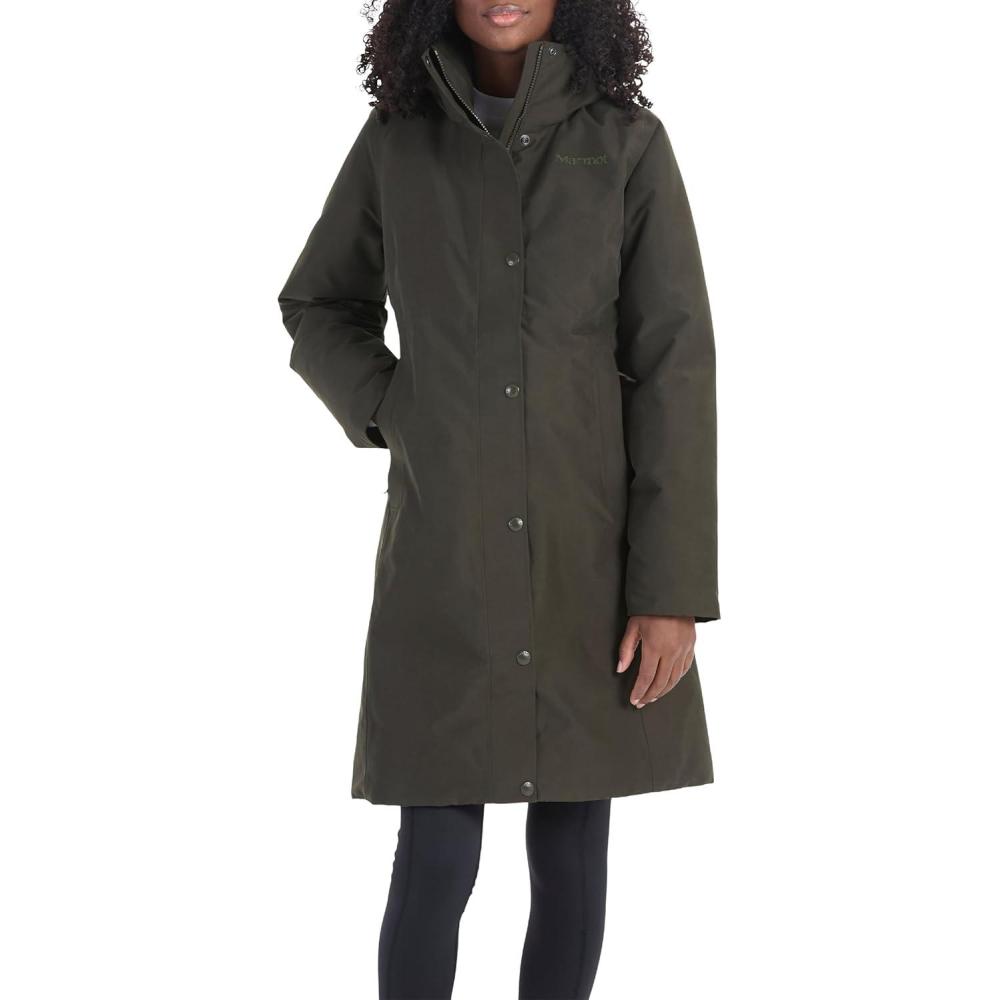 imageMARMOT Womens Chelsea 700 Down Fill Coat with HoodRosin Green  Latest Collection