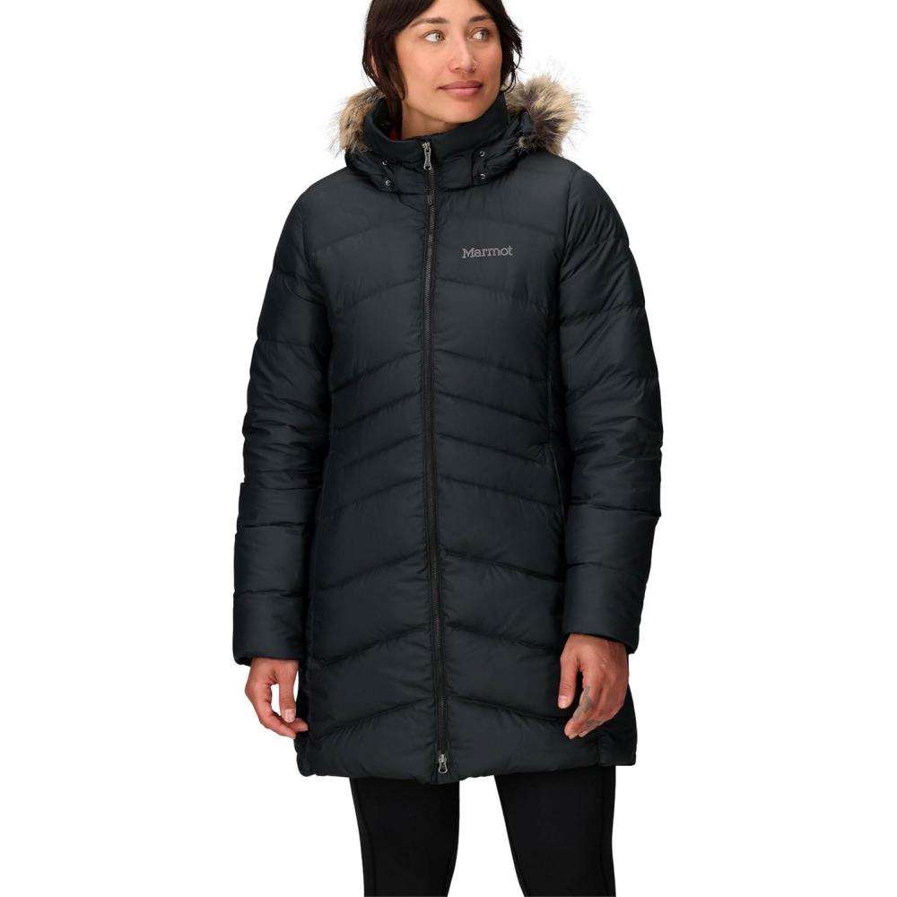 imageMARMOT Womens Montreal Midthigh Length Down Puffer JacketBlack  Latest Collection