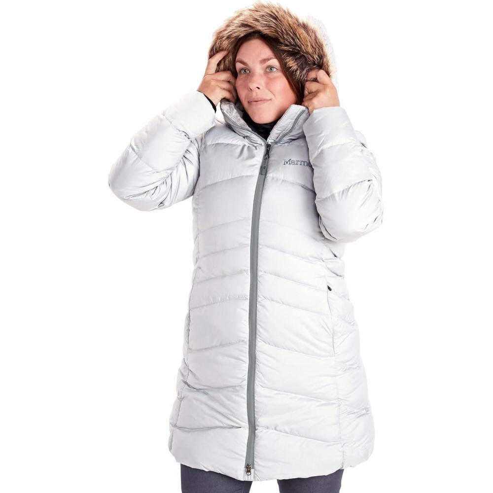 imageMARMOT Womens Montreal Midthigh Length Down Puffer JacketGlacier Grey