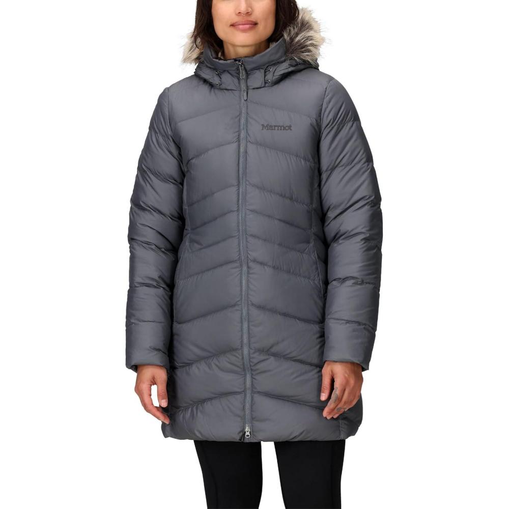 imageMARMOT Womens Montreal Midthigh Length Down Puffer JacketSteel Onyx