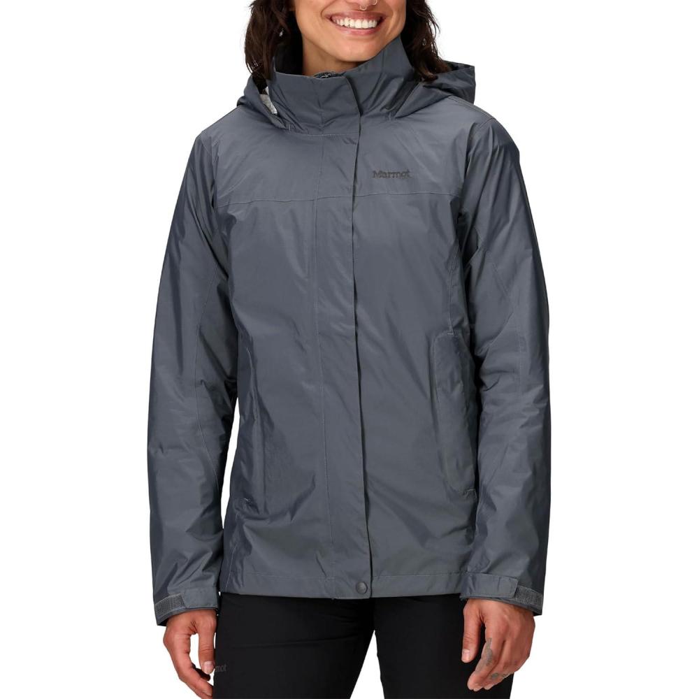 imageMARMOT Womens Precip Eco Lightweight amp Waterproof Rain JacketSteel Onyx  Latest Collection