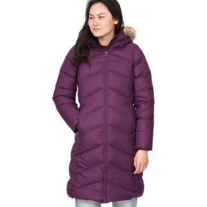 Marmot womens Montreaux Full-length Down Puffer Coat(Purple Fig)