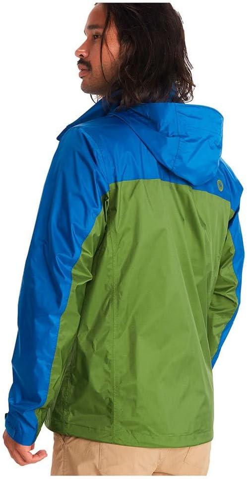 imageMARMOT Mens Precip Eco Waterproof Rain Jacket 100 Recycled Breathable Lightweight Packable RaincoatFoliageDark Azure
