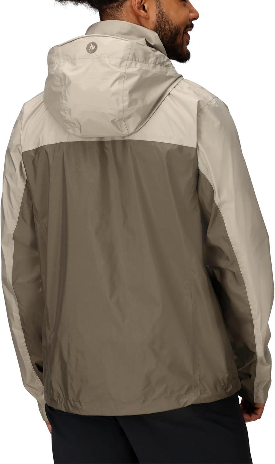 imageMARMOT Mens Precip Eco Waterproof Rain Jacket 100 Recycled Breathable Lightweight Packable RaincoatShale GreyClaystone