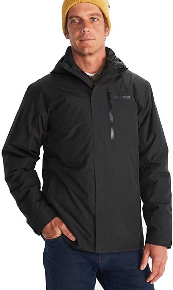imageMARMOT Mens Ramble 3in1 Component Jacket Recycled Waterproof Shell with Hood and Removable Insulated Thermal R LinerBlack