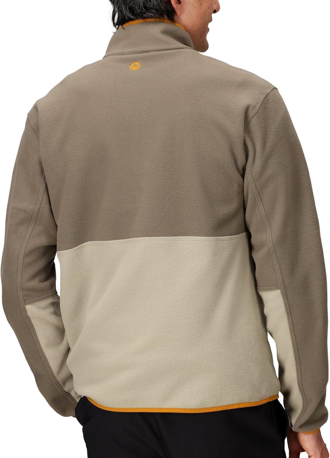 imageMARMOT Mens Rocklin 12 Zip Jacket Classic Warm Lightweight 100Weight Fleece LayerClaystoneShale Grey