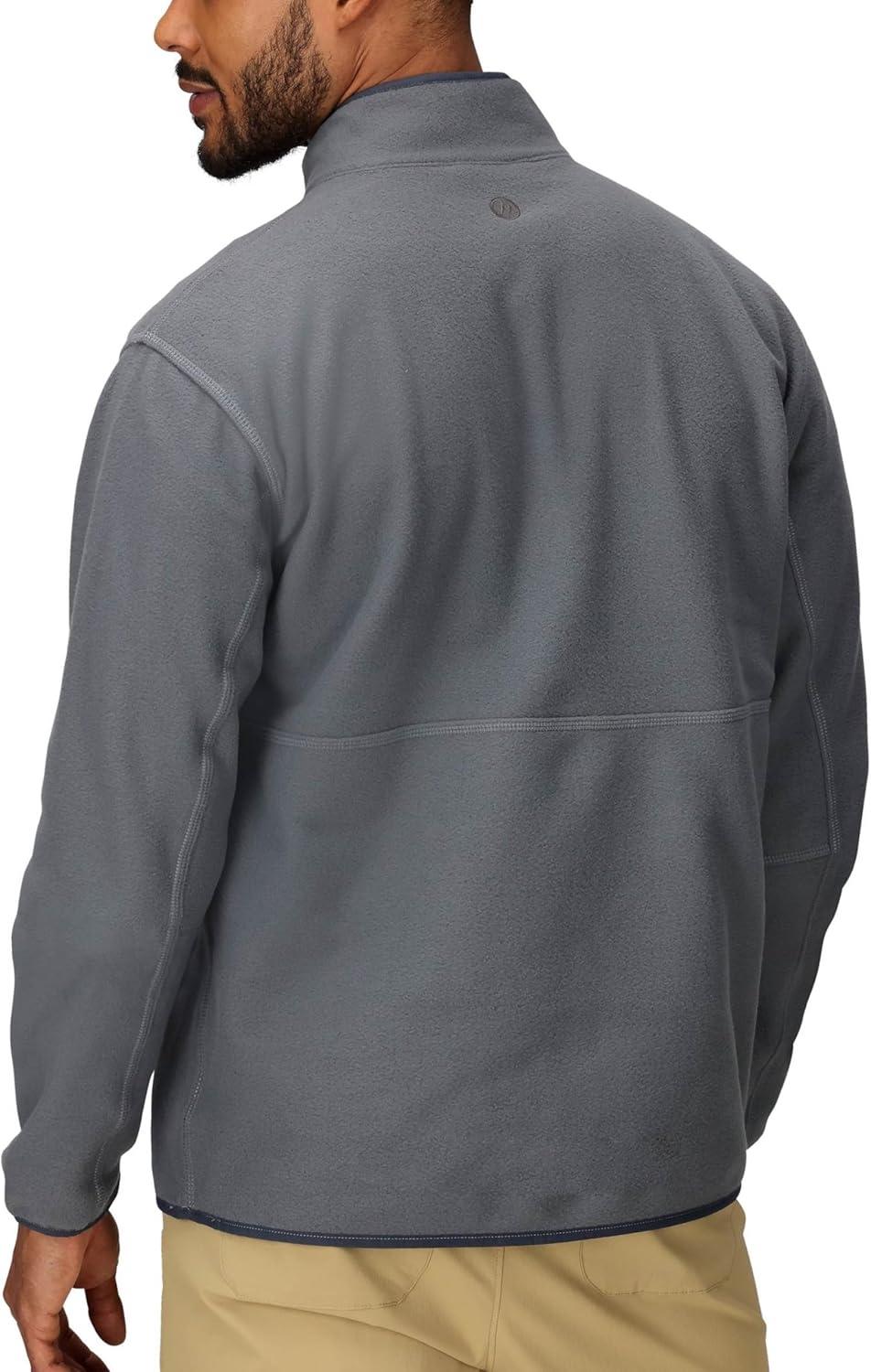 imageMARMOT Mens Rocklin 12 Zip Jacket Classic Warm Lightweight 100Weight Fleece LayerSteel Onyx