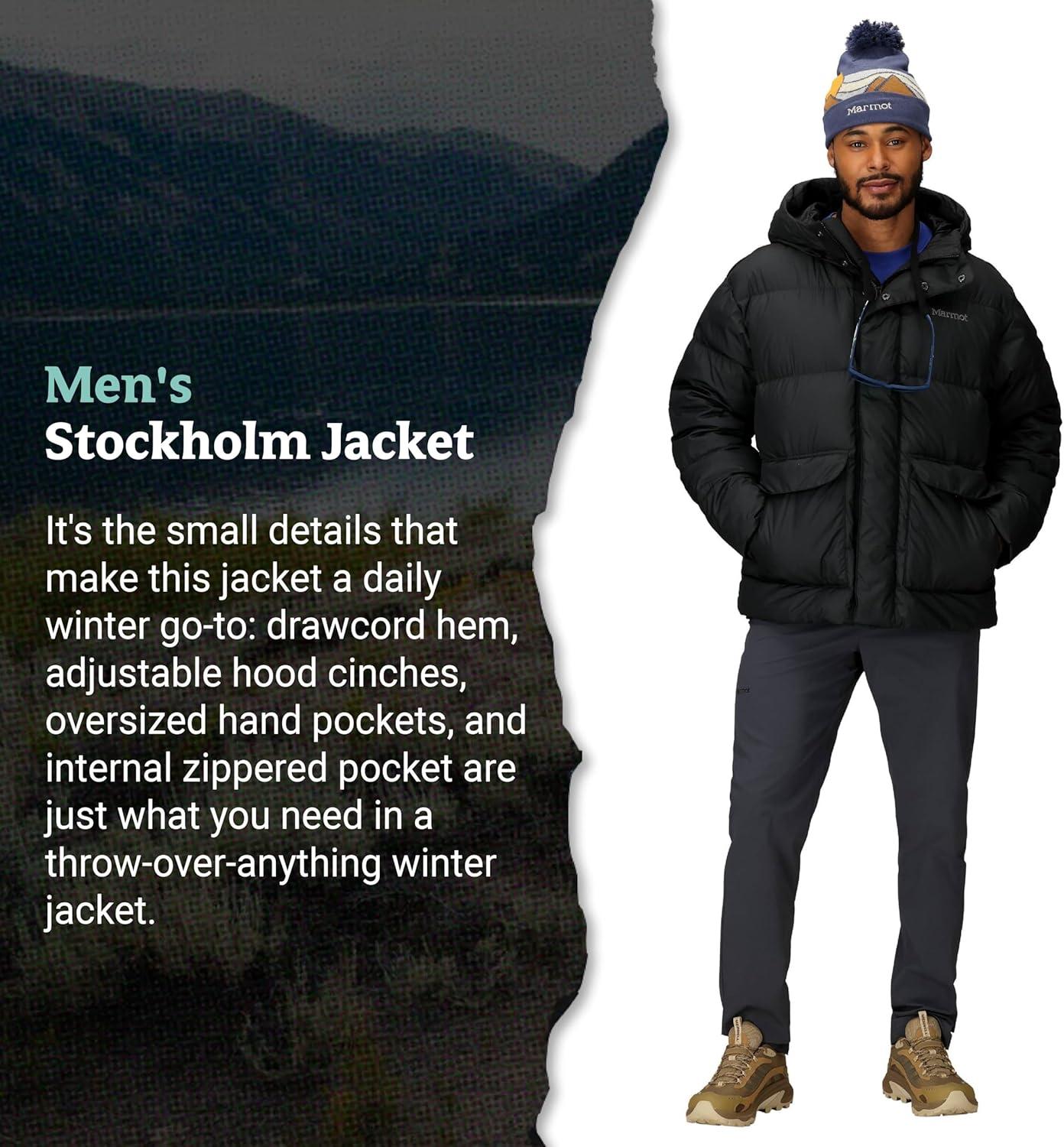 imageMARMOT Mens Stockholm 700 Fill Down Puffer with HoodBlack Latest Collection