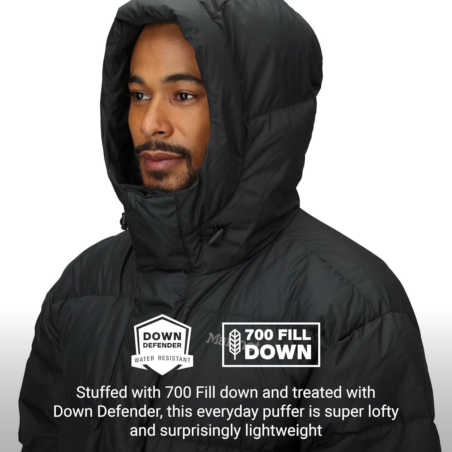imageMARMOT Mens Stockholm 700 Fill Down Puffer with HoodBlack Latest Collection